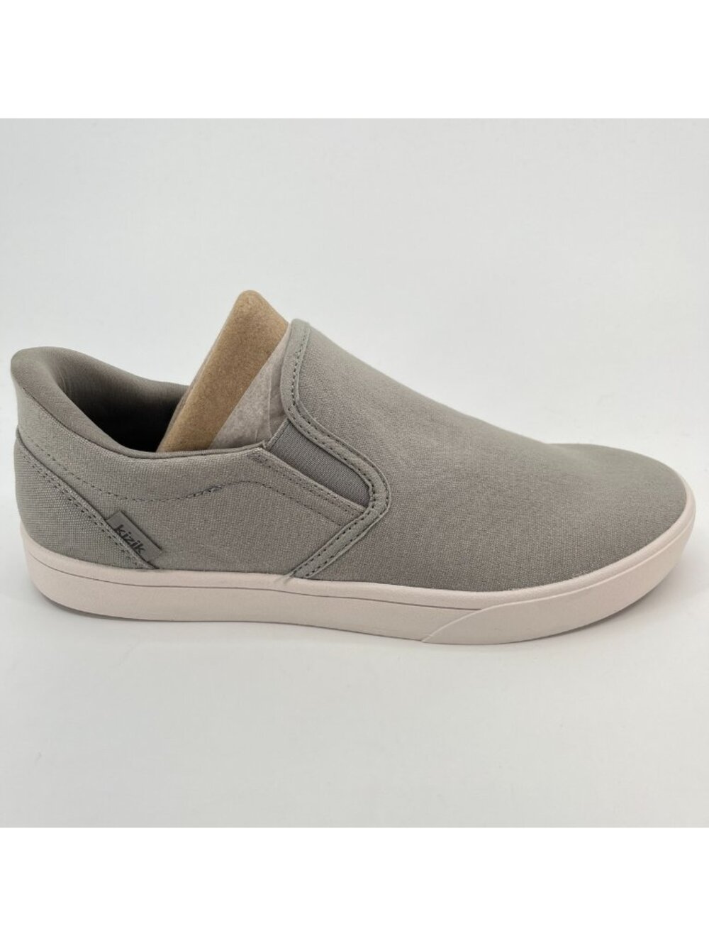 Kizik Venice Mens Size 9 Gray White Athletic Slip On Hands Free Shoes Sneakers
